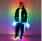 MJ dance light up led tron costume with led hat,led gloves,led shoes cover